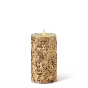 Birch Bark Wax Indoor Pillar Flameless Candle