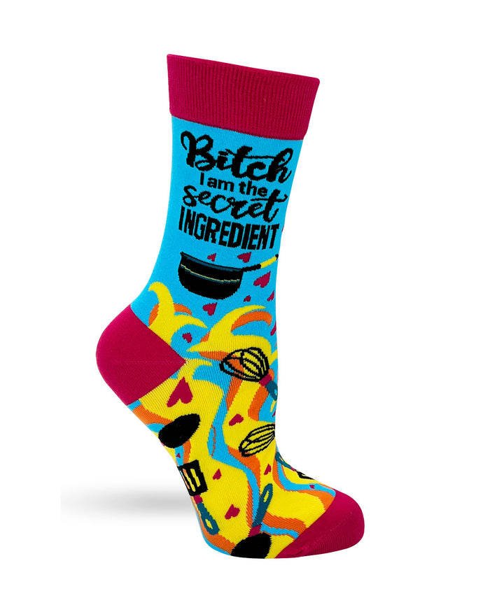 Bitch I am The Secret Ingredient Ladies' Crew Socks