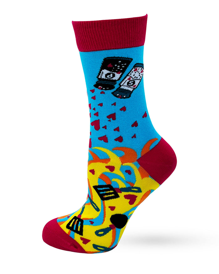 Women's Crew Socks Featuring Salt and Pepper