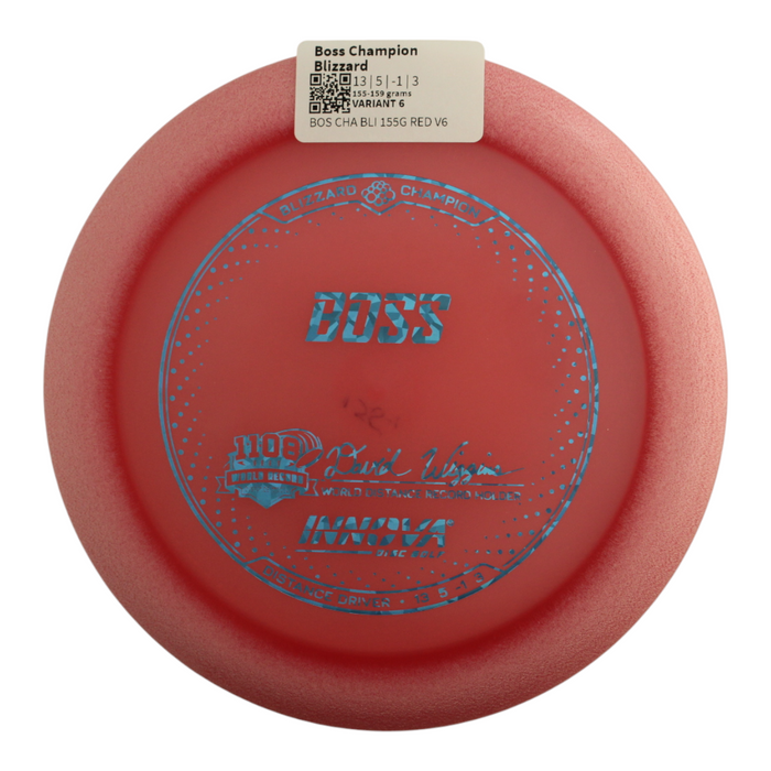 INNOVA DISC GOLF CANADA	Boss
Distance Driver	Grippy feel	Good durability	Flexible in cooler conditions	Great for distance and control	Maintains stability over time	Comfortable for grip Lightweight