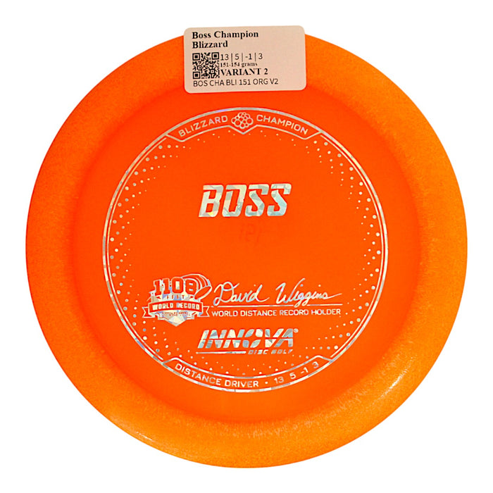 INNOVA DISC GOLF CANADA	Boss
Distance Driver	Grippy feel	Good durability	Flexible in cooler conditions	Great for distance and control	Maintains stability over time	Comfortable for grip Lightweight