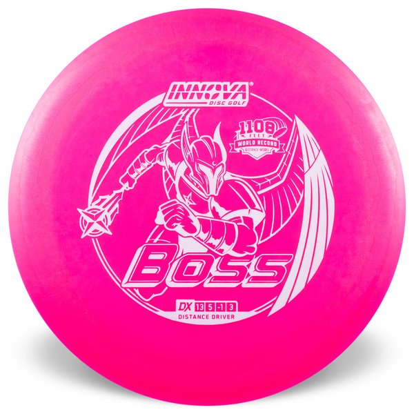 INNOVA DISC GOLF CANADA	Boss
Distance Driver	Grippy feel	Good durability	Flexible in cooler conditions	Great for distance and control	Maintains stability over time	Comfortable for grip Lightweight