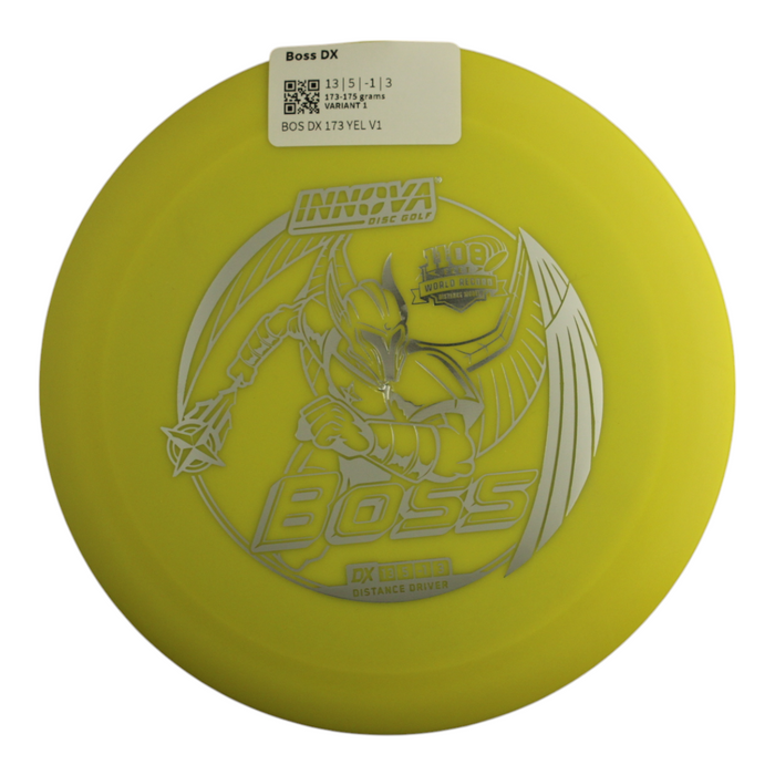 INNOVA DISC GOLF CANADA	Boss
Distance Driver	Grippy feel	Good durability	Flexible in cooler conditions	Great for distance and control	Maintains stability over time	Comfortable for grip Lightweight