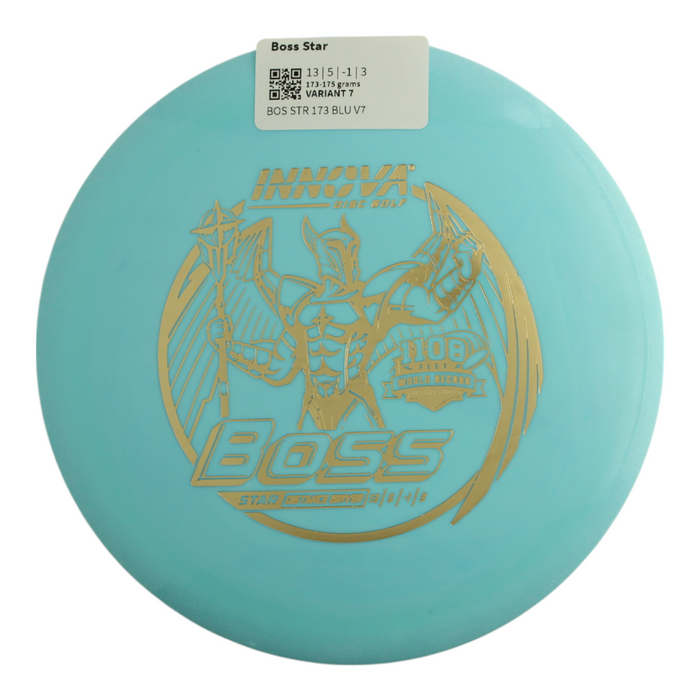 INNOVA DISC GOLF CANADA	Boss
Distance Driver	Grippy feel	Good durability	Flexible in cooler conditions	Great for distance and control	Maintains stability over time	Comfortable for grip Lightweight