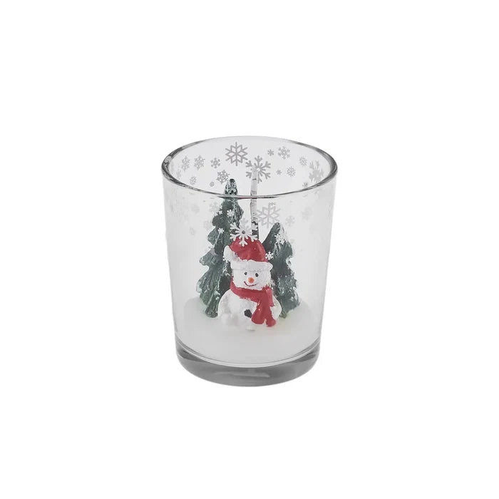 Bougie en verre Karaca Noël Petite figurine, 5,5X6,5 cm