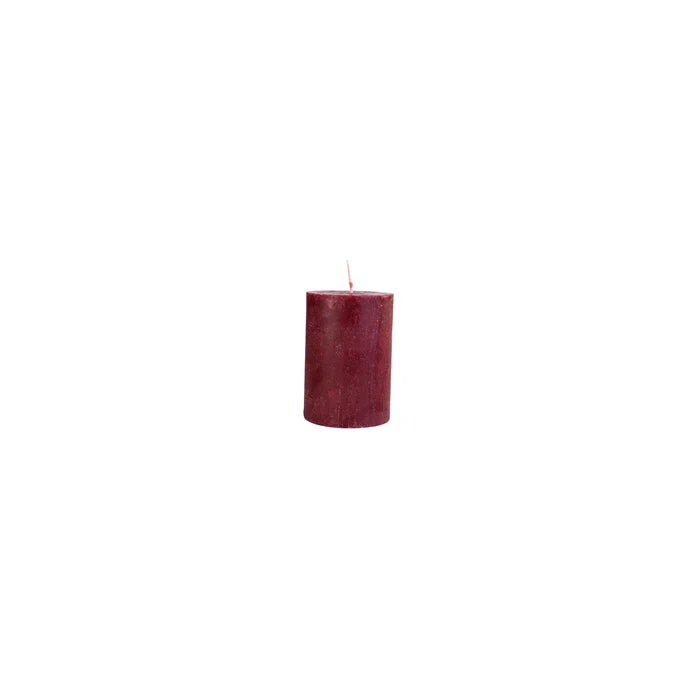 Bougie Karaca bordeaux, 6,5x10 cm, cylindre