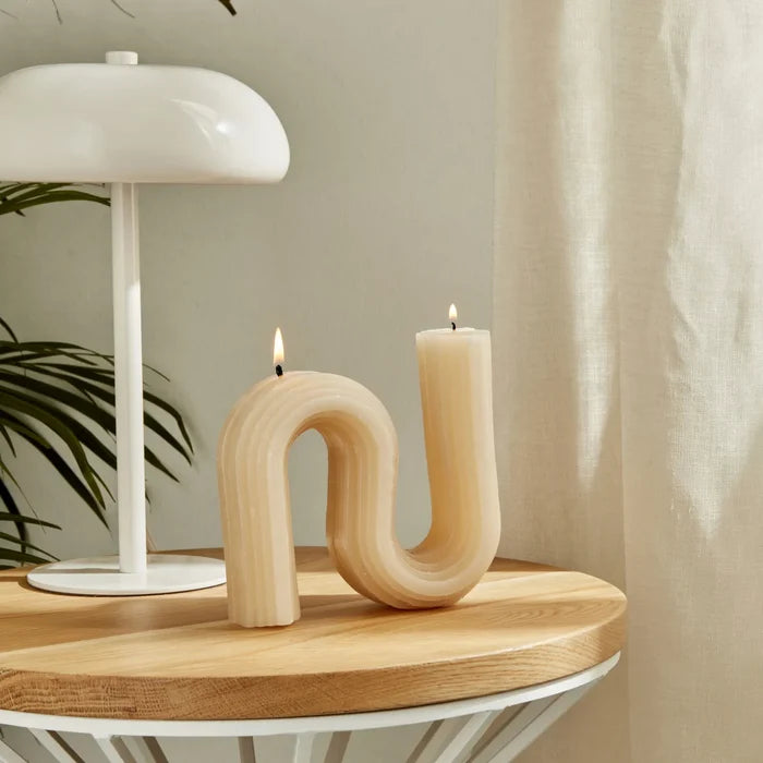 Bougie Karaca Home Ringlet, crème