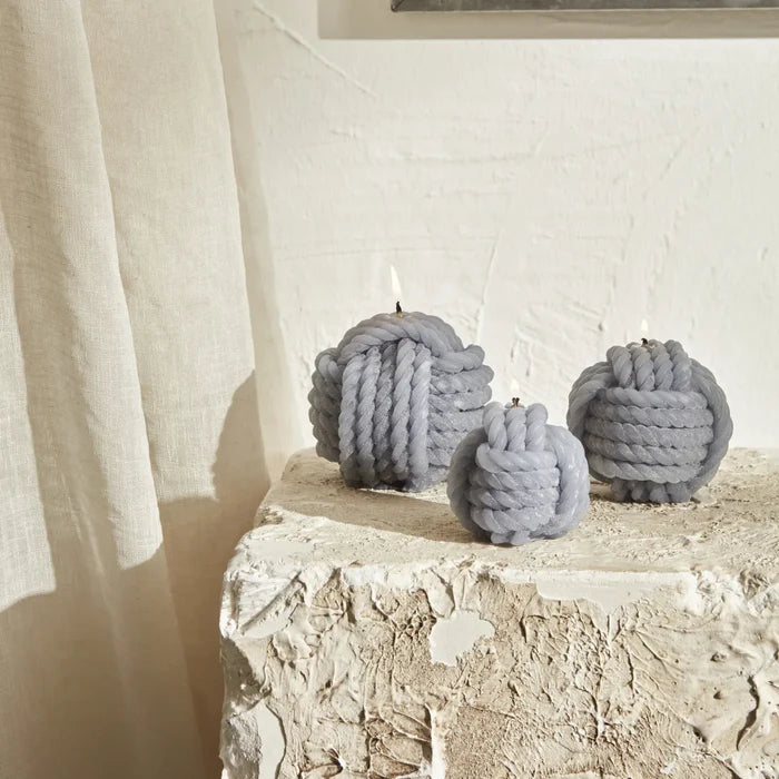 Bougie Karaca Home Rope, gris, 8 cm