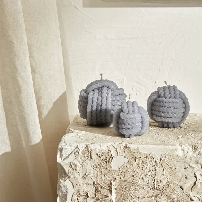 Bougie Karaca Home Rope, gris, 8 cm