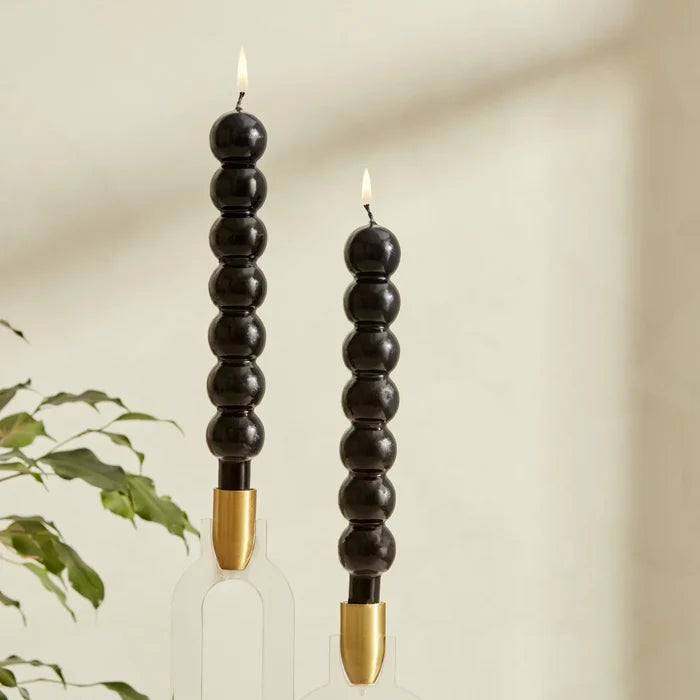 Bougie pour bougeoir Karaca Home Buble 2 pièces, noir
