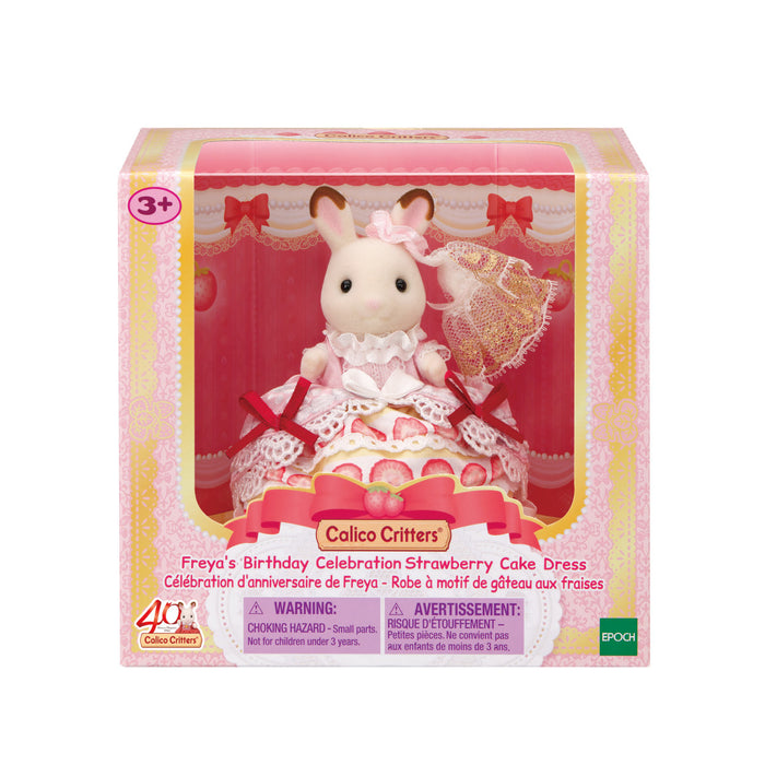 Calico Critters 40th Anniversary Freya's Birthday Celebration Strawberry Cake Dress