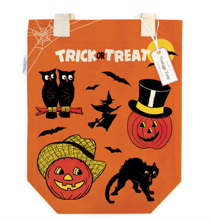 Cavallini Halloween Trick or Treat Tote Bag