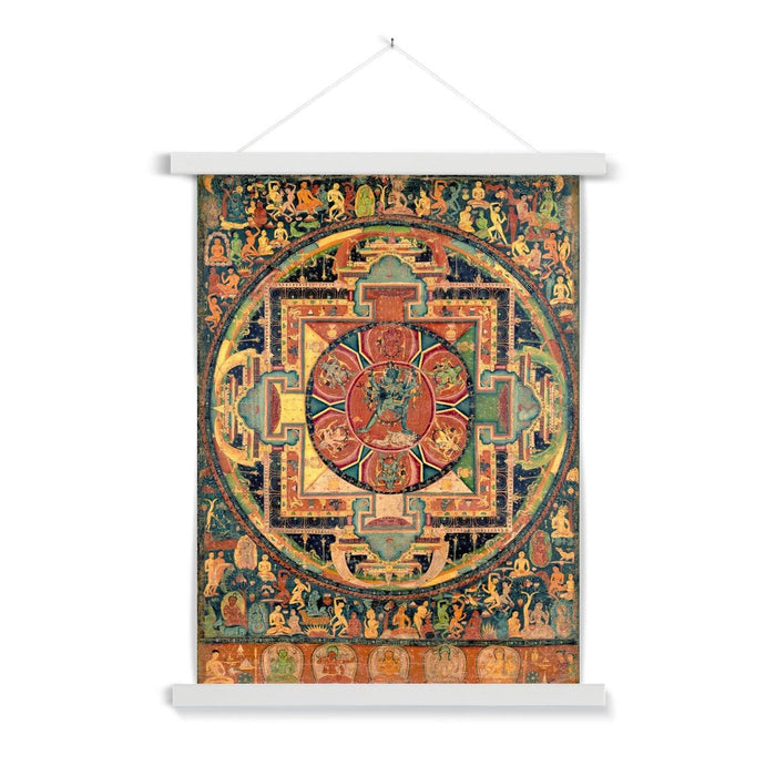 Chakrasamvara Mandala, Wheel of Perfect Bliss | Yoga Tantra Tibetan Vajrayana Buddhism Fine Art Print w Wood Hanger
