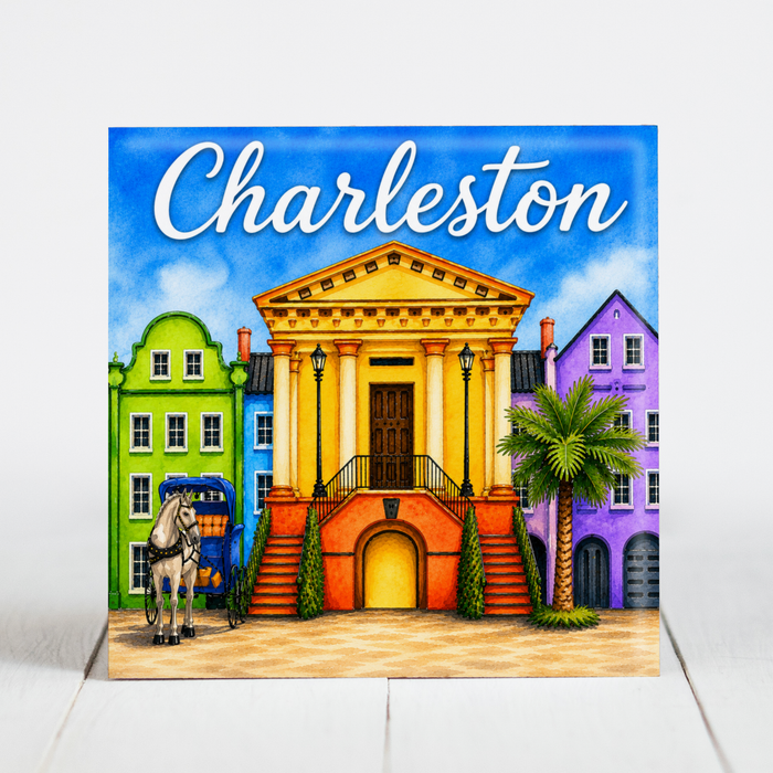 Charleston City Scene Blue Sky