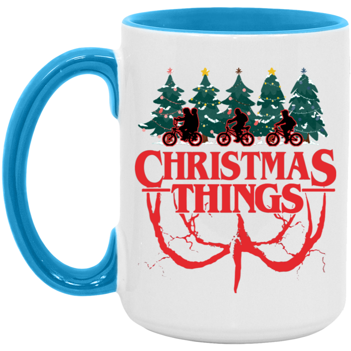 Christmas Things 80s ceramic coffee mug, product photo 2