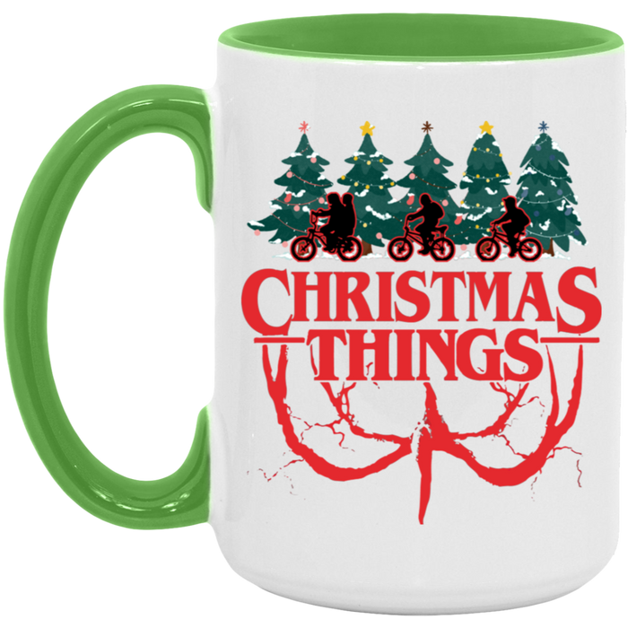 Christmas Things 80s ceramic coffee mug, product photo 3