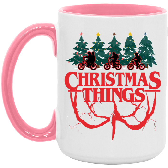 Christmas Things 80s ceramic coffee mug, product photo 4
