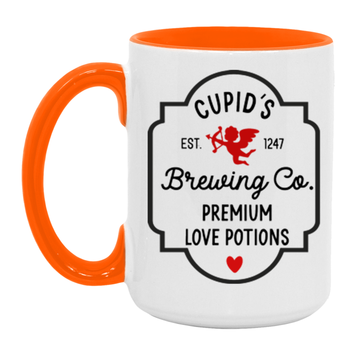 Cupid's Brewing Co ceramic coffee mug, product photo 2