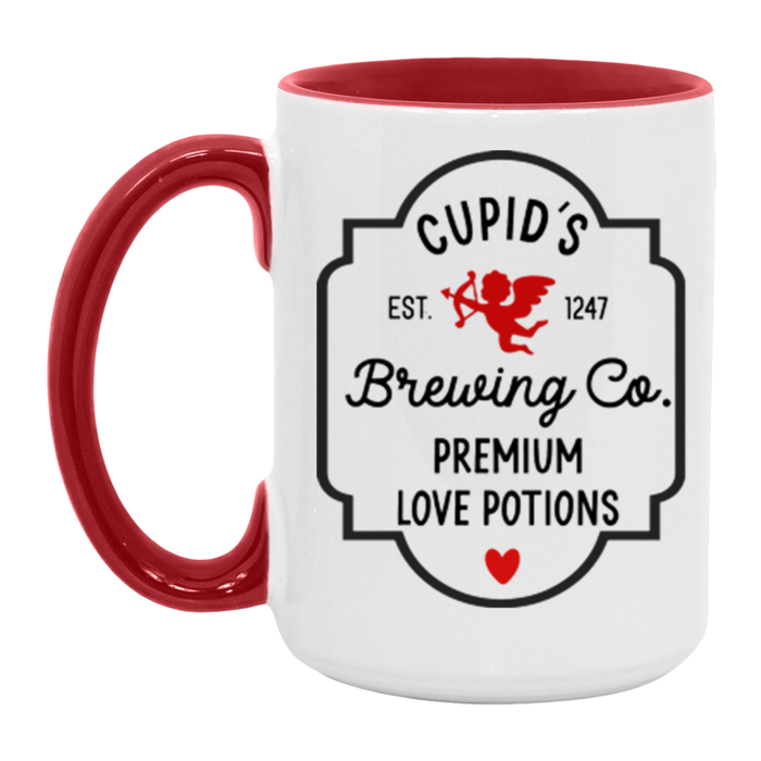 Cupid's Brewing Co ceramic coffee mug, product photo 3