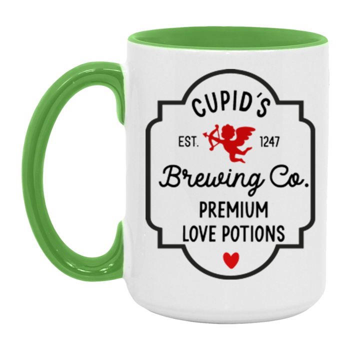 Cupid's Brewing Co ceramic coffee mug, product photo 5
