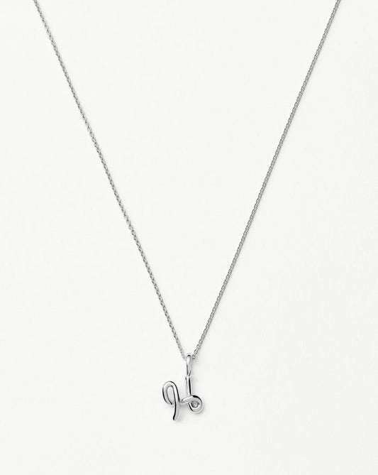 Curly Molten Mini Initial Necklace - H | Sterling Silver Necklaces Missoma