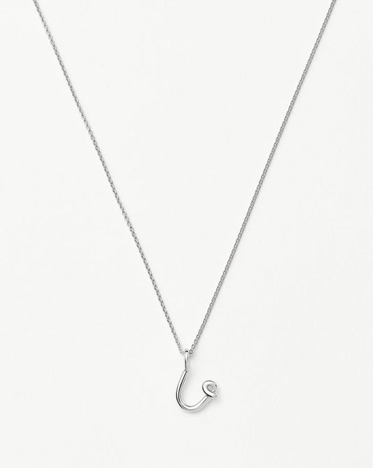 Curly Molten Mini Initial Necklace - U | Sterling Silver Necklaces Missoma