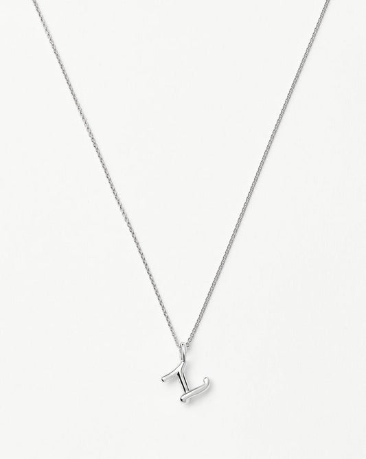 Curly Molten Mini Initial Necklace - Z | Sterling Silver Necklaces Missoma