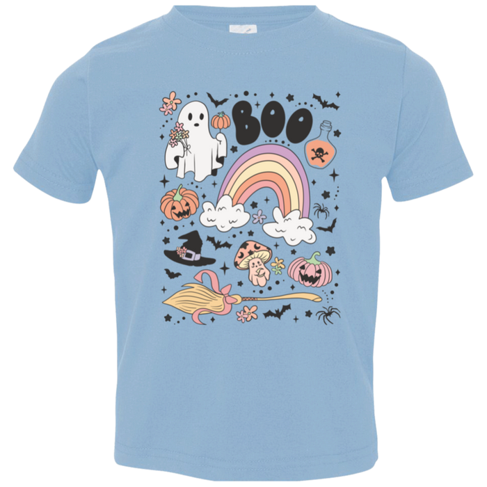 Cute Boo Toddler graphic tee in Light Blue