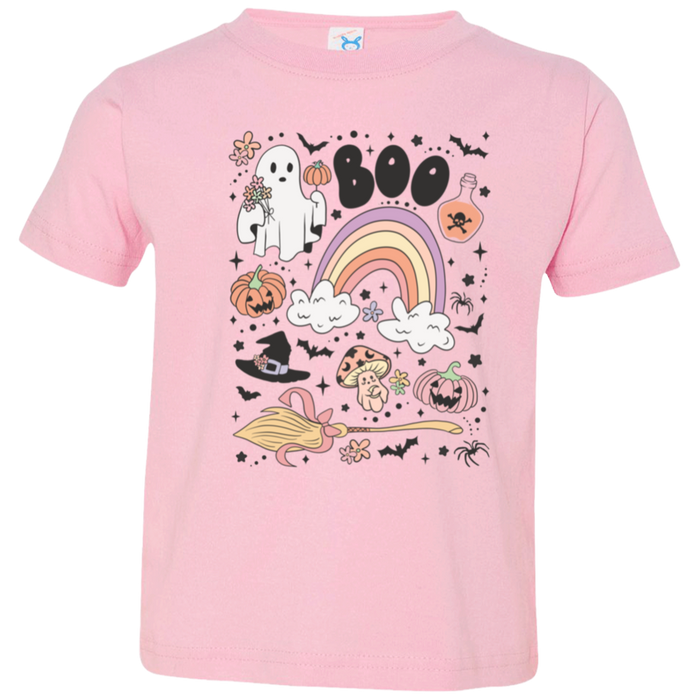 Cute Boo Toddler graphic tee in Pink