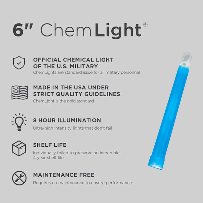 additional information of 8 hour 6 inch cyalume blue chemlight lightstick