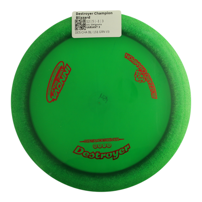 INNOVA DISC GOLF CANADA	Destroyer
Distance Driver	Slick Finish	Versatile Colors	Good Durability	Overstable	Impact Resistant	Improved Glide Flexible in cooler conditions	Great for distance and control	Maintains stability over time	Comfortable for grip lightweight