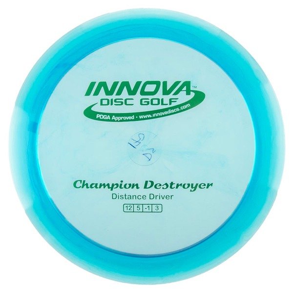 INNOVA DISC GOLF CANADA	Destroyer
Distance Driver	Slick Finish	Versatile Colors	Great Durability	Overstable	Impact Resistant	Improved Glide Flexible in cooler conditions	Great for distance and control	Maintains stability over time	Comfortable for grip