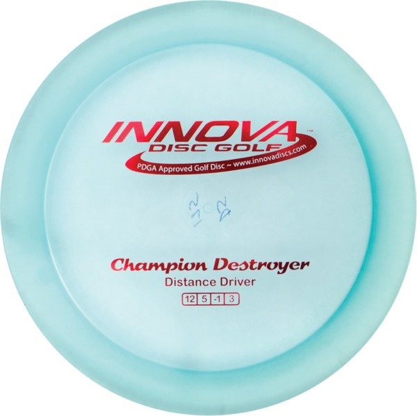 INNOVA DISC GOLF CANADA	Destroyer
Distance Driver	Slick Finish	Versatile Colors	Great Durability	Overstable	Impact Resistant	Improved Glide Flexible in cooler conditions	Great for distance and control	Maintains stability over time	Comfortable for grip