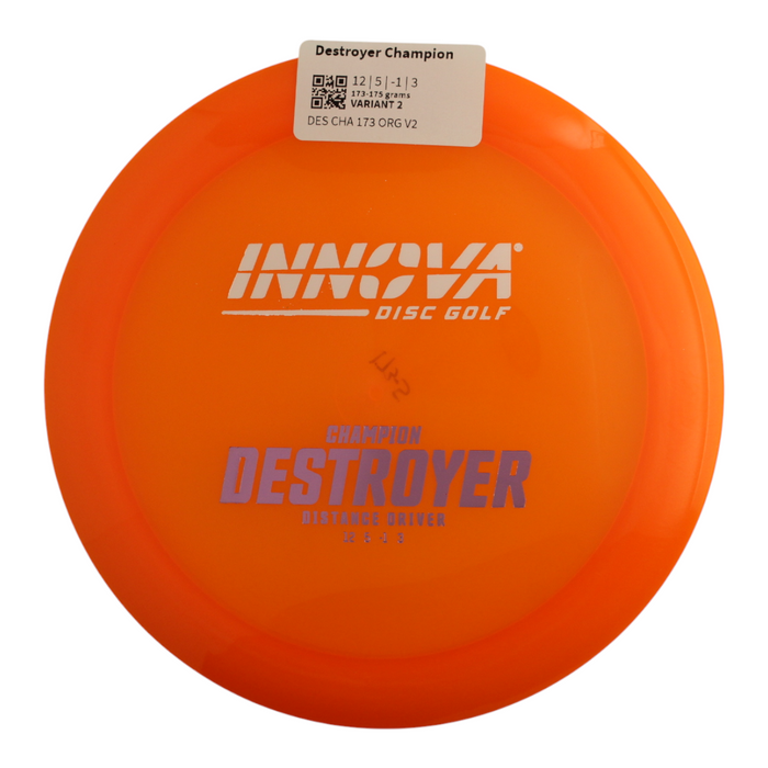 INNOVA DISC GOLF CANADA	Destroyer
Distance Driver	Slick Finish	Versatile Colors	Great Durability	Overstable	Impact Resistant	Improved Glide Flexible in cooler conditions	Great for distance and control	Maintains stability over time	Comfortable for grip