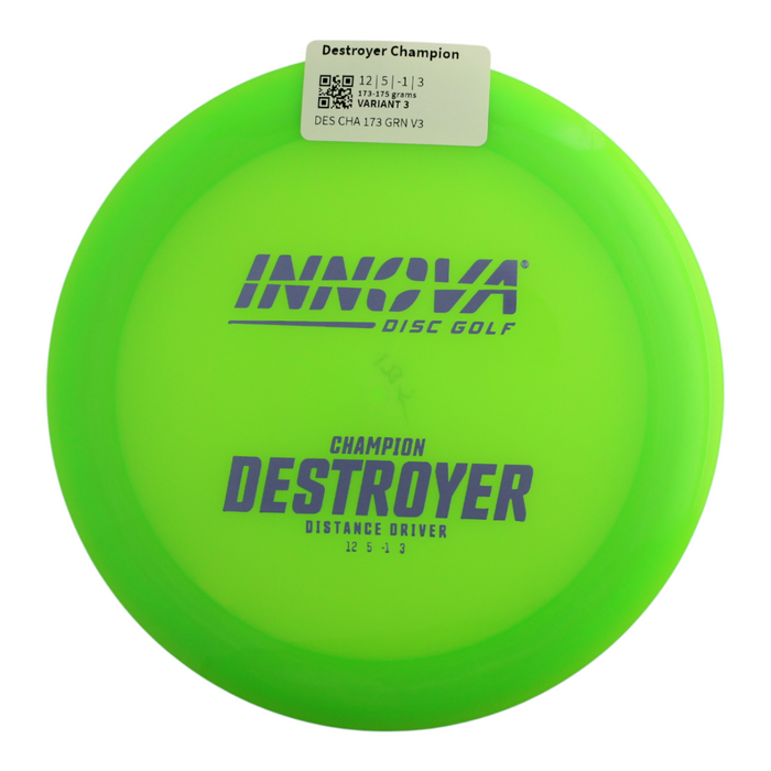 INNOVA DISC GOLF CANADA	Destroyer
Distance Driver	Slick Finish	Versatile Colors	Great Durability	Overstable	Impact Resistant	Improved Glide Flexible in cooler conditions	Great for distance and control	Maintains stability over time	Comfortable for grip