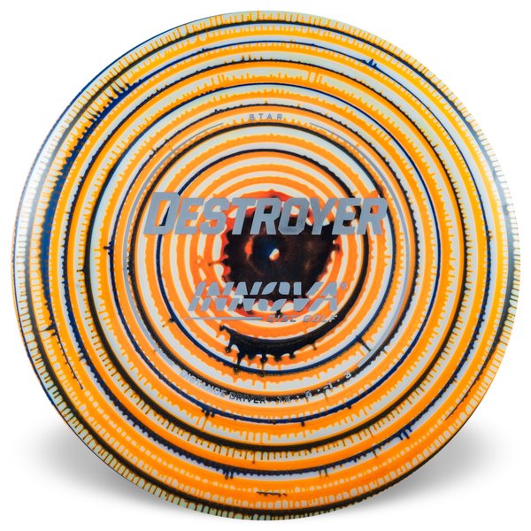 Innova Disc Golf Canada Star I-
Dye Destroyer Distance Driver Distance Driver	Slick Finish	Versatile Colors	Great Durability	and grip Overstable	Impact Resistant	Improved Glide Flexible in cooler conditions	Great for distance and control	Maintains stability over time	Comfortable for grip