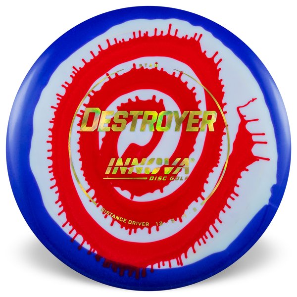 Innova Disc Golf Canada Star I-
Dye Destroyer Distance Driver Distance Driver	Slick Finish	Versatile Colors	Great Durability	and grip Overstable	Impact Resistant	Improved Glide Flexible in cooler conditions	Great for distance and control	Maintains stability over time	Comfortable for grip