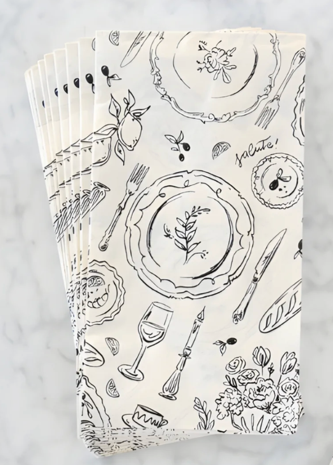 "Dinner Party" Guest Napkins