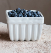 Distressed White Stoneware Bowl w/ Glaze, 2 Styles