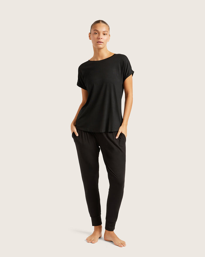 Downtime Lounge Top - Black