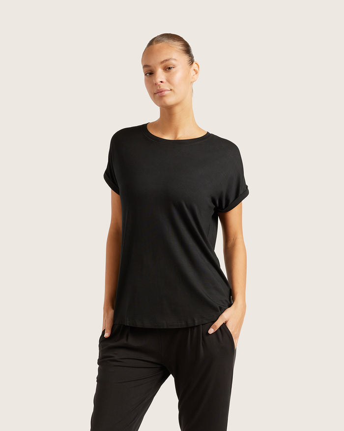 Downtime Lounge Top - Black