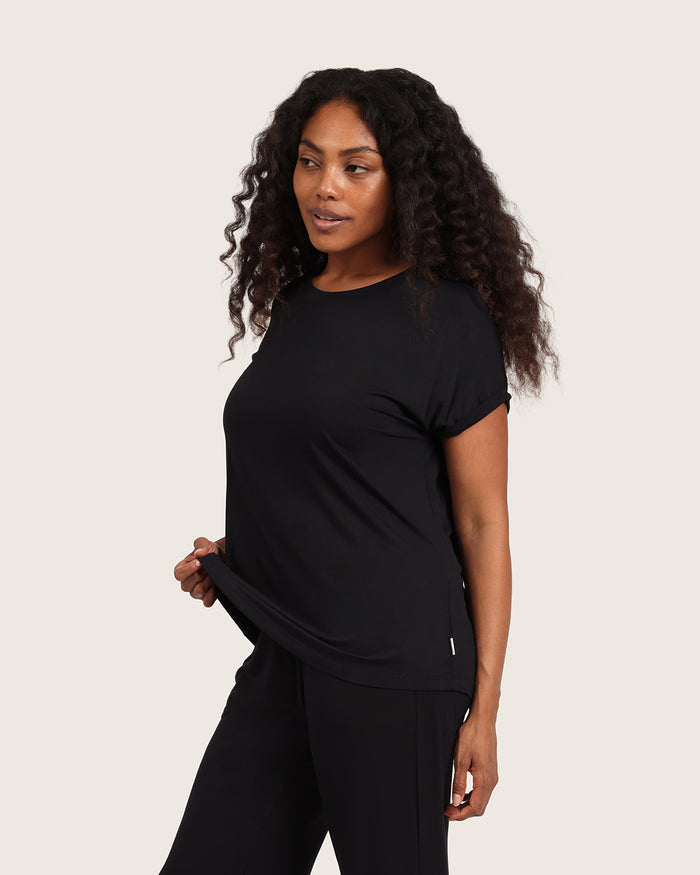 Downtime Lounge Top - Black