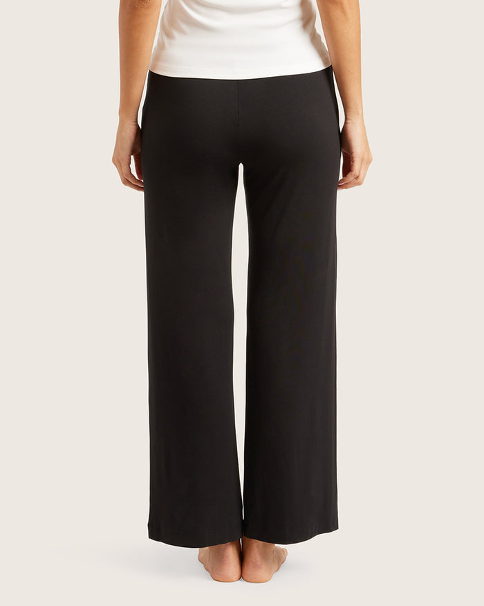 Downtime Wide Leg Lounge Pants - Black