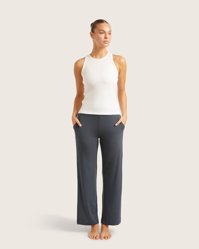 Downtime Wide Leg Lounge Pants - Storm
