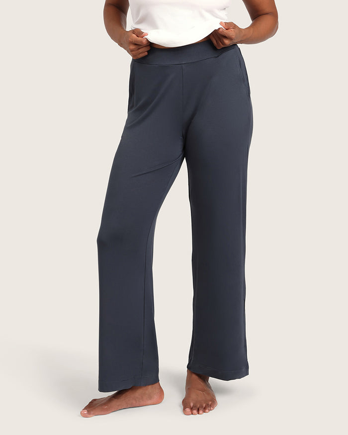 Downtime Wide Leg Lounge Pants - Storm