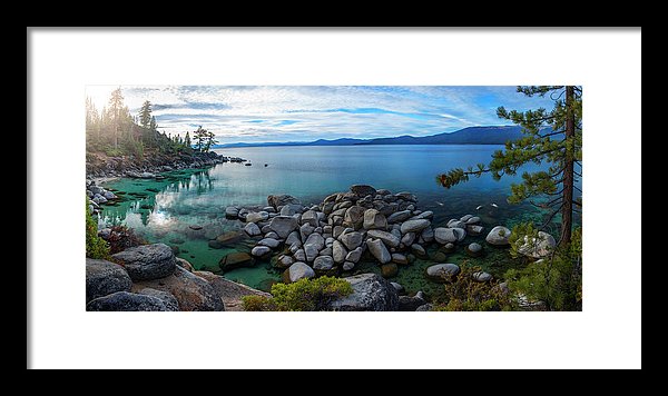 East Shore Aquas by Brad Scott - Framed Print