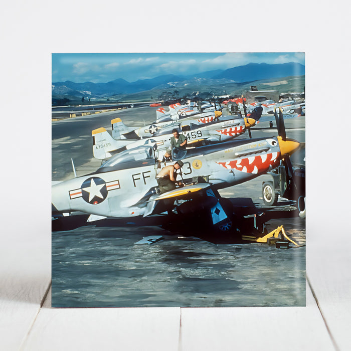 F-51D Mustang fighters of the 12th Fighter-Bomber Squadron, Korea 1951