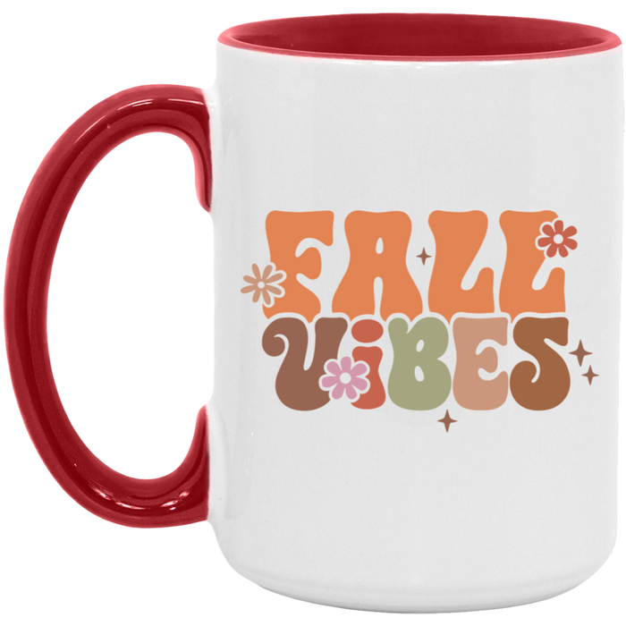 Fall Vibes 70s ceramic coffee mug, product photo 2