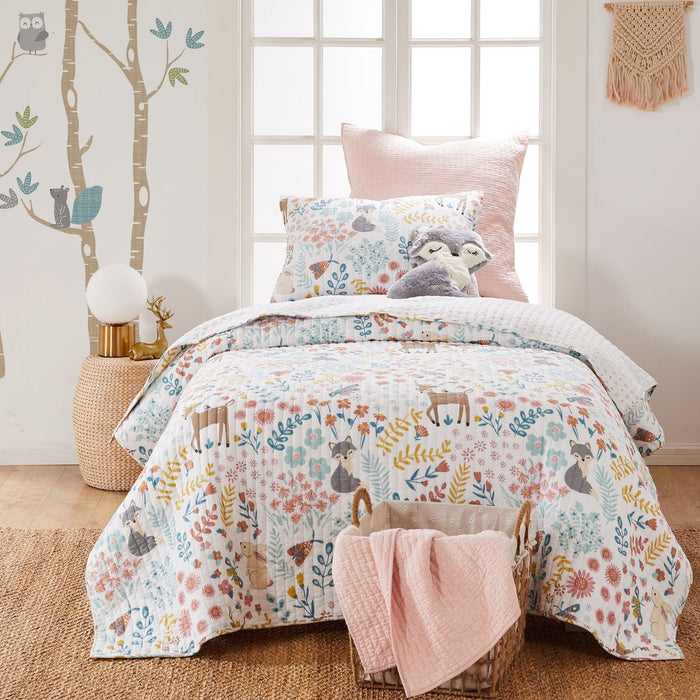 Fancy Forest Reversible Kids Quilt Set