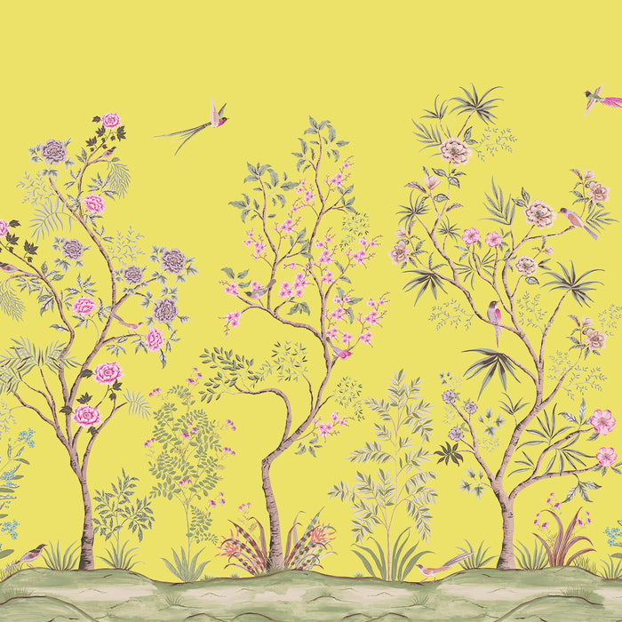 SQUARE FOOT / Canary Yellow Blossoms